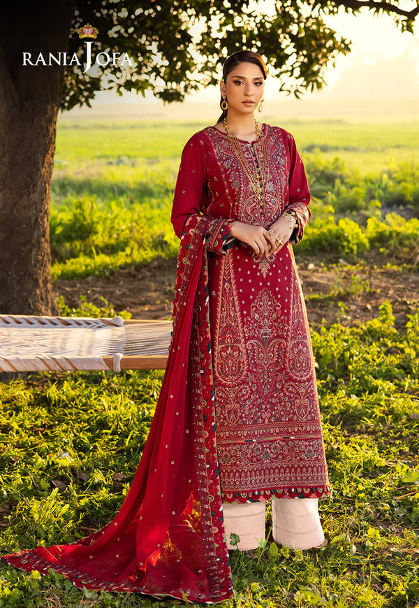 AJELL-06 EMBROIDERED LAWN 3 PCS