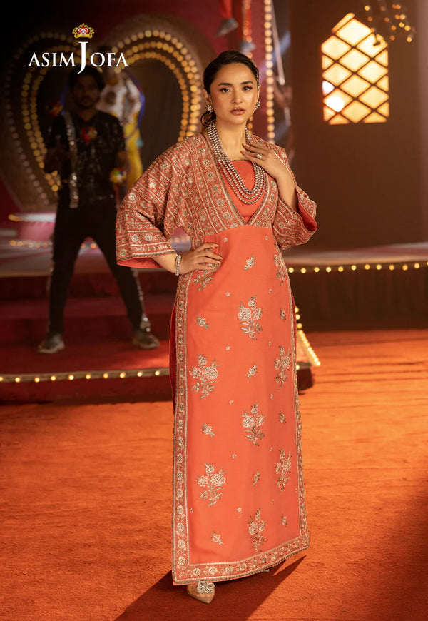 AJLFF-14 Embroidered Chiffon 2 Pcs