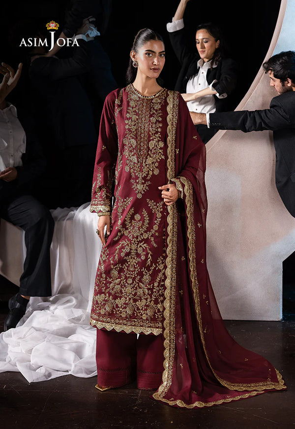 AJLF-02 EMBROIDERED BOSKI SILK 3 PCS