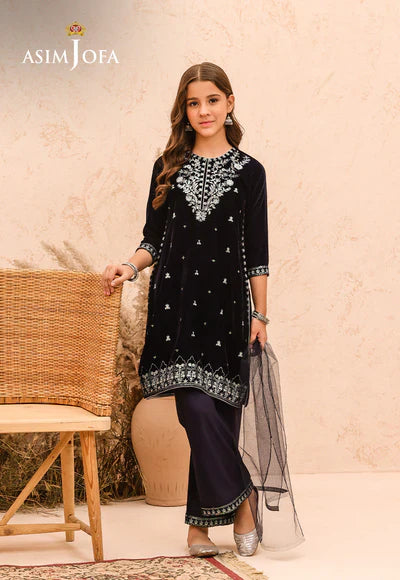 AJKV-02 EMBROIDERED VELVET 3 PCS