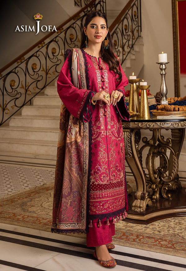 AJIWP-04 EMBROIDERED KARANDI STITCHED 3 PCS