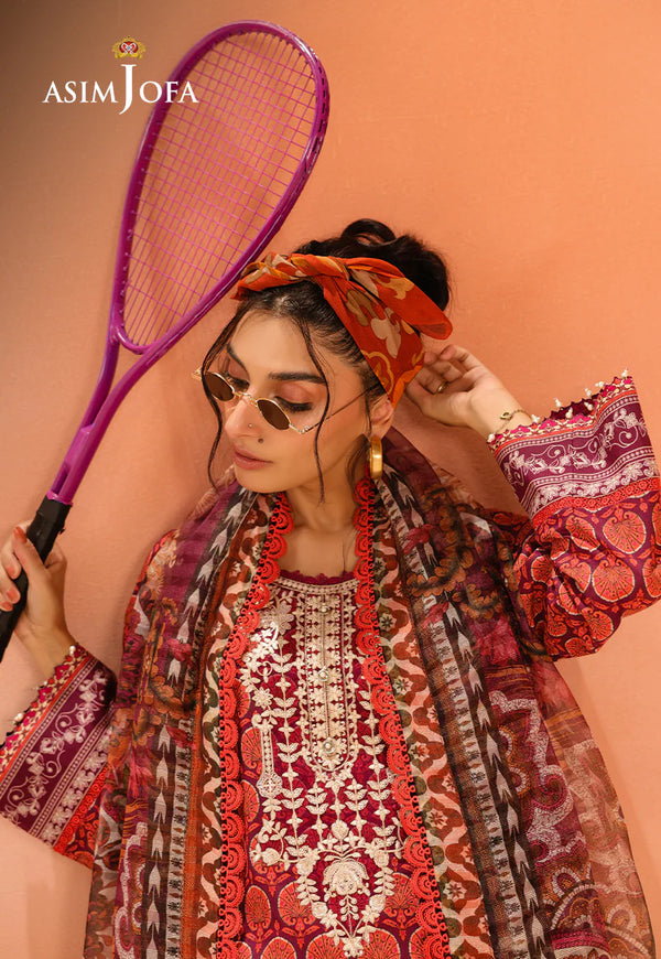 AJUBU-26 Printed Embroidered Lawn 3 Pcs
