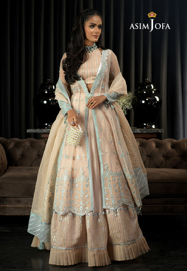 AJN-23 EMBROIDERED ORGANZA 3 PCS