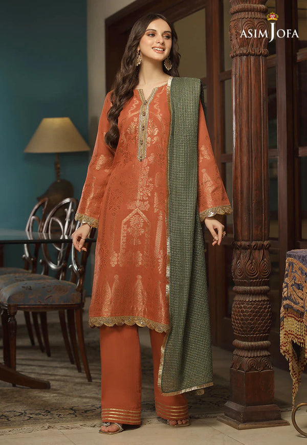 AJJDD-05 EMBROIDERED JACQUARD STITCHED 3 PCS