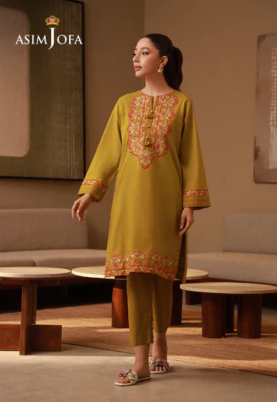 AJPB-146 EMBROIDERED SLUB RIB LAWN 2 PCS