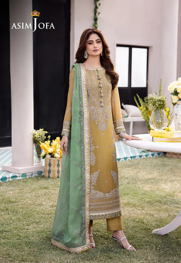 AJCF-16 EMBROIDERED CHIFFON 3 PCS