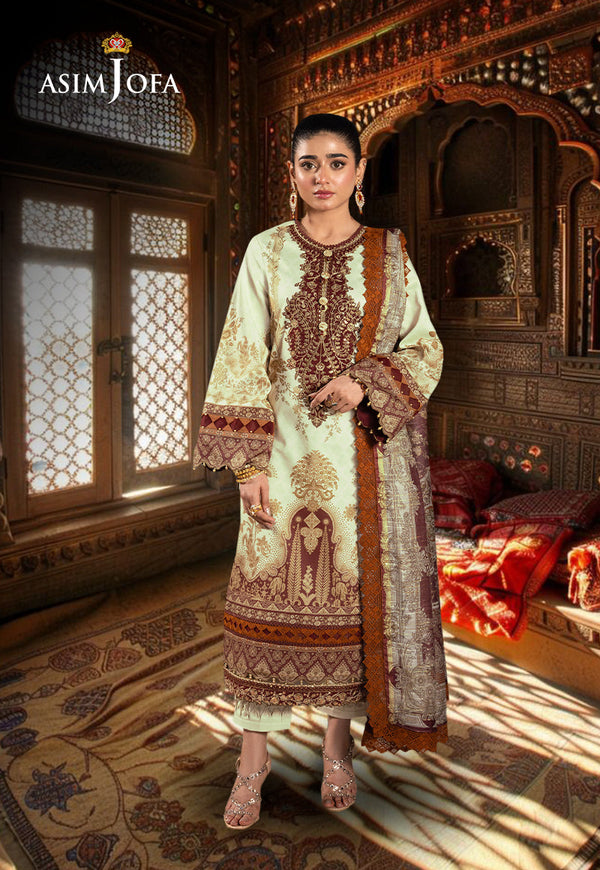 AJRAD-5 EMBROIDERED STITCHED 3 PCS