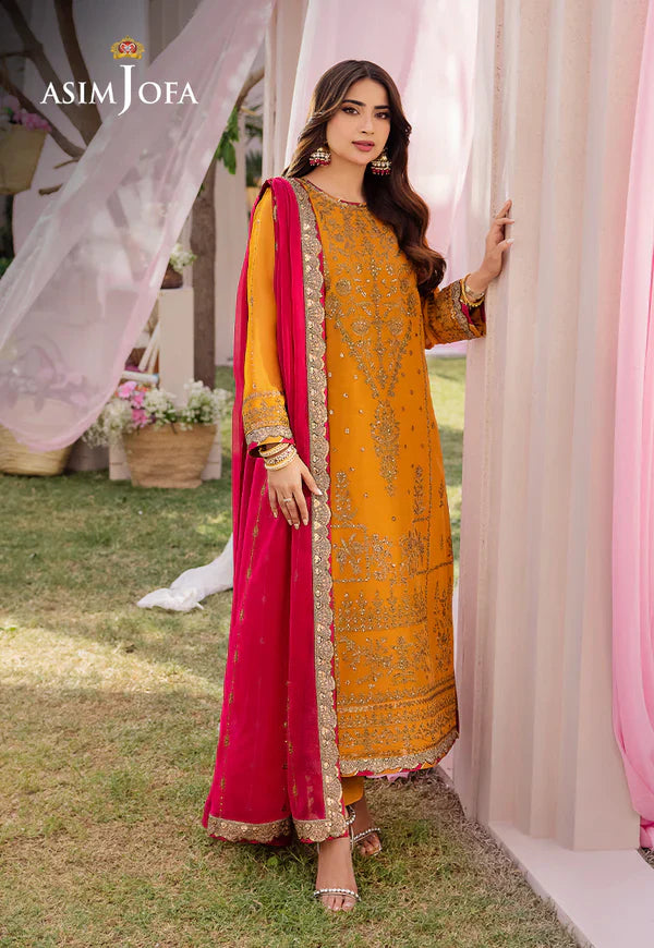 AJCF-25 EMBROIDERED CHIFFON 3 PCS