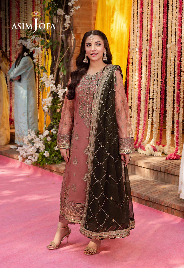 AJCF-92J EMBROIDERED CHIFFON 3 PCS