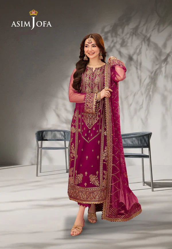 AJMJ-09 EMBROIDERED NET 3 PCS