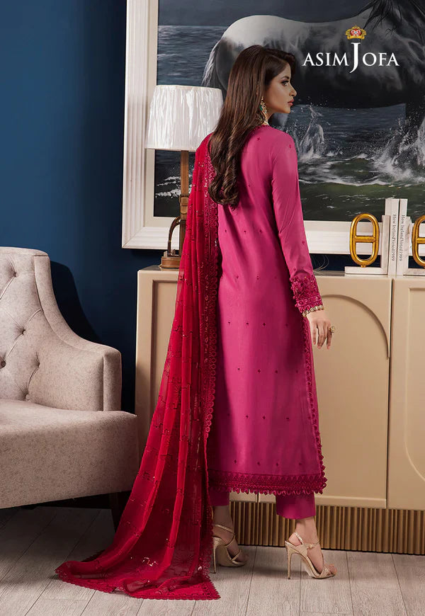 AJRN-15 EMBROIDERED LAWN SILK 3 PCS